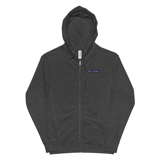 The be nicer fleece zip up hoodie